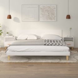 vidaXL Nachttische 2 Stk. Hochglanz-Weiß 40x35x47 cm