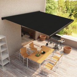 vidaXL Kassettenmarkise mit Motor 500x300 cm Anthrazit