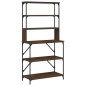 vidaXL Bäckerregal 6 Fächer Braun Eichen-Optik 90x40x180 cm vidaXL Bäckerregal 6 Fächer Braun Eichen-Optik 90x40x180 cm