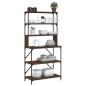 vidaXL Bäckerregal 6 Fächer Braun Eichen-Optik 90x40x180 cm vidaXL Bäckerregal 6 Fächer Braun Eichen-Optik 90x40x180 cm