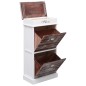 vidaXL Schuhschrank Braun 50 x 28 x 98 cm Paulownia Holz vidaXL Schuhschrank Braun 50 x 28 x 98 cm Paulownia Holz