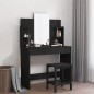 vidaXL Schminktisch mit Spiegel Schwarz 96x39x142 cm vidaXL Schminktisch mit Spiegel Schwarz 96x39x142 cm