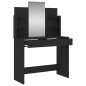 vidaXL Schminktisch mit Spiegel Schwarz 96x39x142 cm vidaXL Schminktisch mit Spiegel Schwarz 96x39x142 cm