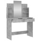 vidaXL Schminktisch mit Spiegel Betongrau 96x39x142 cm vidaXL Schminktisch mit Spiegel Betongrau 96x39x142 cm