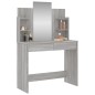 vidaXL Schminktisch mit Spiegel Grau Sonoma 96x39x142 cm vidaXL Schminktisch mit Spiegel Grau Sonoma 96x39x142 cm