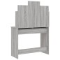 vidaXL Schminktisch mit Spiegel Grau Sonoma 96x39x142 cm vidaXL Schminktisch mit Spiegel Grau Sonoma 96x39x142 cm