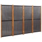 vidaXL 4-tlg. Raumteiler Schwarz 280x180 cm vidaXL 4-tlg. Raumteiler Schwarz 280x180 cm