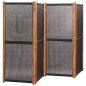 vidaXL 4-tlg. Raumteiler Schwarz 280x180 cm vidaXL 4-tlg. Raumteiler Schwarz 280x180 cm