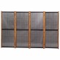 vidaXL 4-tlg. Raumteiler Schwarz 280x180 cm vidaXL 4-tlg. Raumteiler Schwarz 280x180 cm