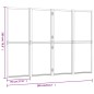 vidaXL 4-tlg. Raumteiler Schwarz 280x180 cm vidaXL 4-tlg. Raumteiler Schwarz 280x180 cm