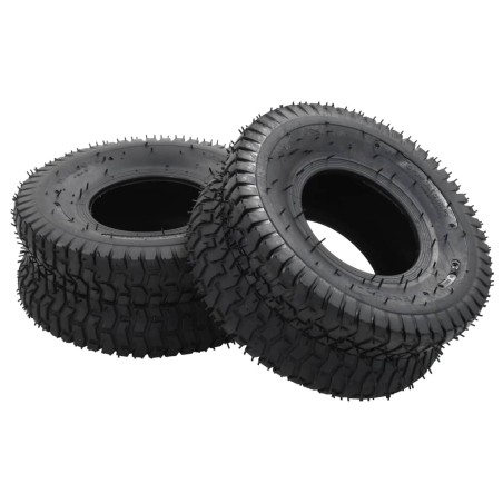 vidaXL Schubkarrenreifen 2 Stk. 15x6.00-6 4PR Gummi 