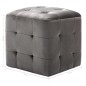 vidaXL Nachttische 2 Stk. Grau 30x30x30 cm Samtstoff