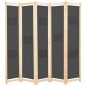 vidaXL 5-teiliger Raumteiler Grau 200 x 170 x 4 cm Stoff vidaXL 5-teiliger Raumteiler Grau 200 x 170 x 4 cm Stoff