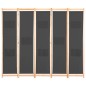 vidaXL 5-teiliger Raumteiler Grau 200 x 170 x 4 cm Stoff vidaXL 5-teiliger Raumteiler Grau 200 x 170 x 4 cm Stoff