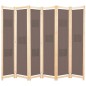vidaXL 6-teiliger Raumteiler Braun 240 x 170 x 4 cm Stoff vidaXL 6-teiliger Raumteiler Braun 240 x 170 x 4 cm Stoff