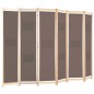 vidaXL 6-teiliger Raumteiler Braun 240 x 170 x 4 cm Stoff vidaXL 6-teiliger Raumteiler Braun 240 x 170 x 4 cm Stoff