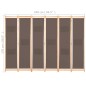 vidaXL 6-teiliger Raumteiler Braun 240 x 170 x 4 cm Stoff vidaXL 6-teiliger Raumteiler Braun 240 x 170 x 4 cm Stoff