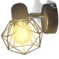 Wandleuchten 2 Stk. LED-Glühlampe Industrie-Stil Drahtschirm Schwarz Wandleuchten 2 Stk. LED-Glühlampe Industrie-Stil Drahtschirm Schwarz