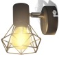 Wandleuchten 2 Stk. LED-Glühlampe Industrie-Stil Drahtschirm Schwarz Wandleuchten 2 Stk. LED-Glühlampe Industrie-Stil Drahtschirm Schwarz