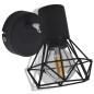 Wandleuchten 2 Stk. LED-Glühlampe Industrie-Stil Drahtschirm Schwarz Wandleuchten 2 Stk. LED-Glühlampe Industrie-Stil Drahtschirm Schwarz