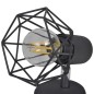 Wandleuchten 2 Stk. LED-Glühlampe Industrie-Stil Drahtschirm Schwarz Wandleuchten 2 Stk. LED-Glühlampe Industrie-Stil Drahtschirm Schwarz
