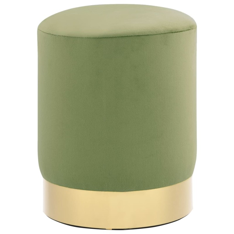 vidaXL Hocker Senfgrün und Golden Samt vidaXL Hocker Senfgrün und Golden Samt