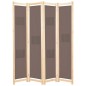 vidaXL 4-teiliger Raumteiler Braun 160 x 170 x 4 cm Stoff vidaXL 4-teiliger Raumteiler Braun 160 x 170 x 4 cm Stoff