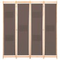 vidaXL 4-teiliger Raumteiler Braun 160 x 170 x 4 cm Stoff vidaXL 4-teiliger Raumteiler Braun 160 x 170 x 4 cm Stoff