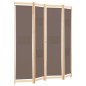 vidaXL 4-teiliger Raumteiler Braun 160 x 170 x 4 cm Stoff vidaXL 4-teiliger Raumteiler Braun 160 x 170 x 4 cm Stoff