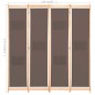 vidaXL 4-teiliger Raumteiler Braun 160 x 170 x 4 cm Stoff vidaXL 4-teiliger Raumteiler Braun 160 x 170 x 4 cm Stoff