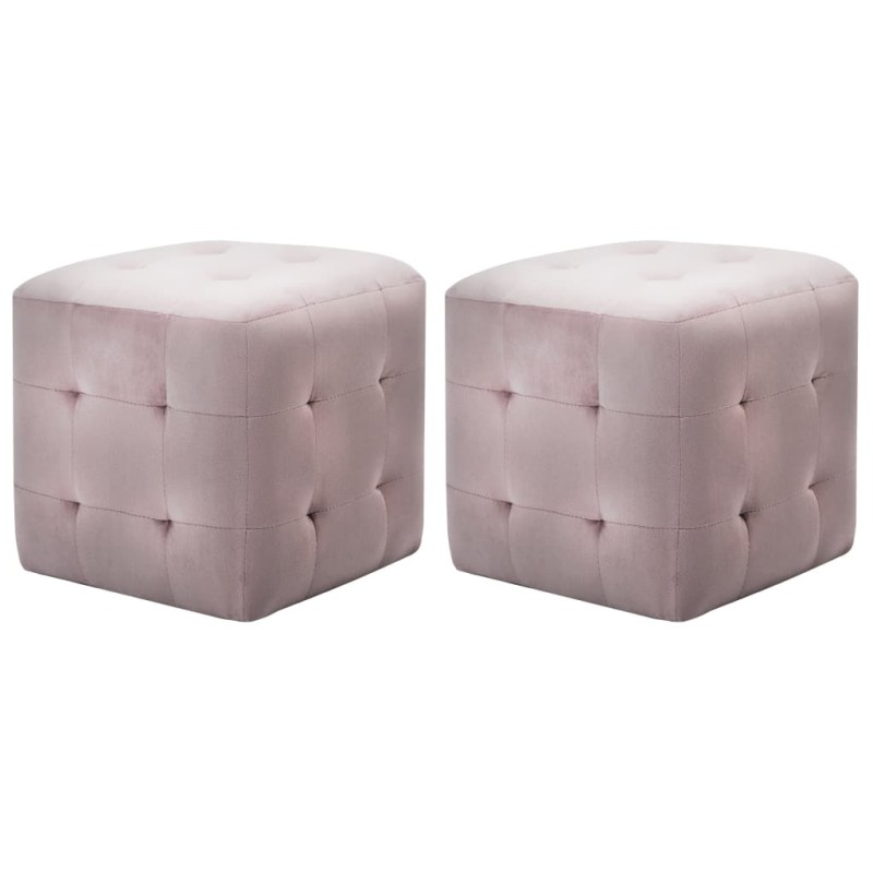 vidaXL Nachttische 2 Stk. Rosa 30x30x30 cm Samtstoff vidaXL Nachttische 2 Stk. Rosa 30x30x30 cm Samtstoff