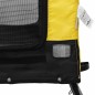 vidaXL Fahrradanhänger Hunde Gelb und Schwarz Oxford-Gewebe & Eisen vidaXL Fahrradanhänger Hunde Gelb und Schwarz Oxford-Gewebe & Eisen