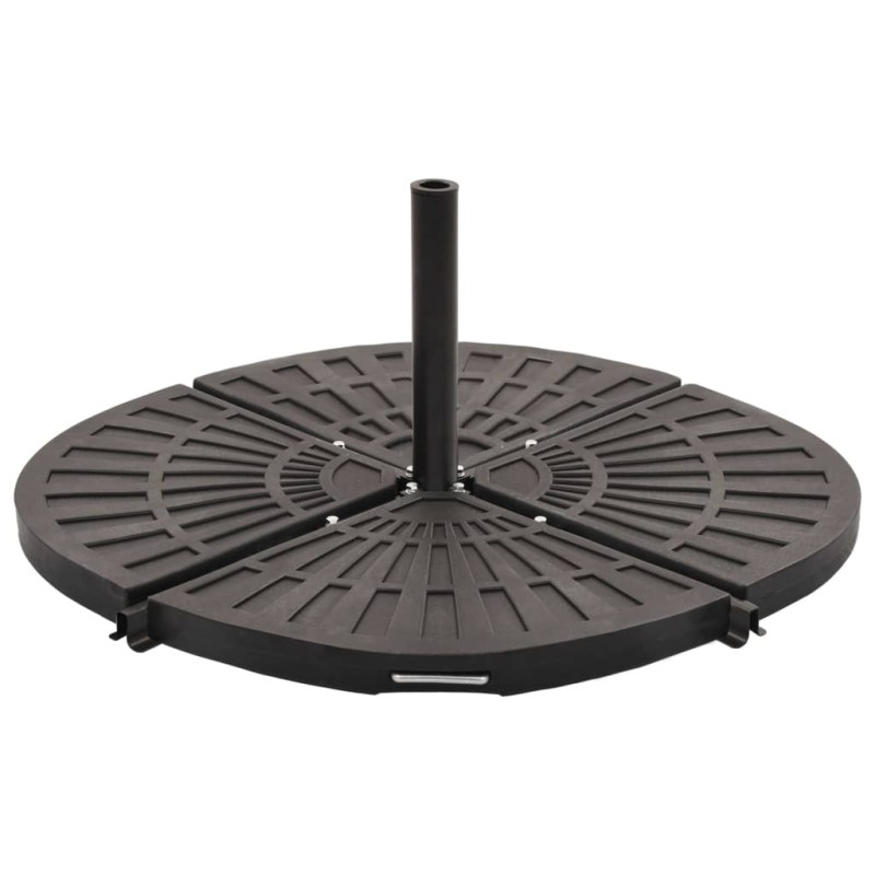 vidaXL Sonnenschirm-Gewichtsplatte Schwarz Fächerförmig 20 kg vidaXL Sonnenschirm-Gewichtsplatte Schwarz Fächerförmig 20 kg