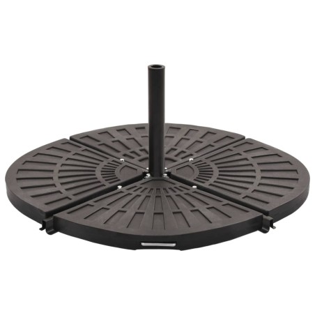 vidaXL Sonnenschirm-Gewichtsplatte Schwarz Fächerförmig 20 kg