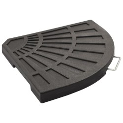 vidaXL Sonnenschirm-Gewichtsplatte Schwarz Fächerförmig 20 kg