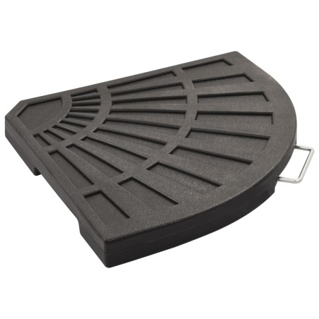 vidaXL Sonnenschirm-Gewichtsplatte Schwarz Fächerförmig 20 kg