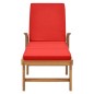 vidaXL Sonnenliege mit Auflage Massivholz Teak Rot vidaXL Sonnenliege mit Auflage Massivholz Teak Rot