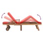 vidaXL Sonnenliege mit Auflage Massivholz Teak Rot vidaXL Sonnenliege mit Auflage Massivholz Teak Rot