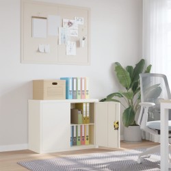 vidaXL Aktenschrank Weiß 90x40x70 cm Stahl
