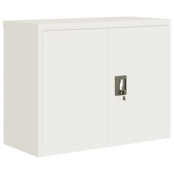 vidaXL Aktenschrank Weiß 90x40x70 cm Stahl