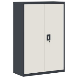 vidaXL Aktenschrank Anthrazit und Weiß 90x40x140 cm Stahl