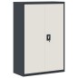 vidaXL Aktenschrank Anthrazit und Weiß 90x40x140 cm Stahl vidaXL Aktenschrank Anthrazit und Weiß 90x40x140 cm Stahl