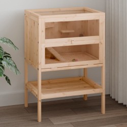 vidaXL Hamsterkäfig 55x40x80 cm Massivholz Tanne