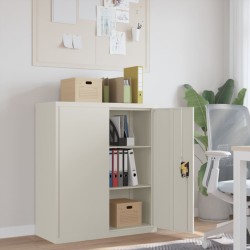 vidaXL Aktenschrank Weiß 90x40x105 cm Stahl