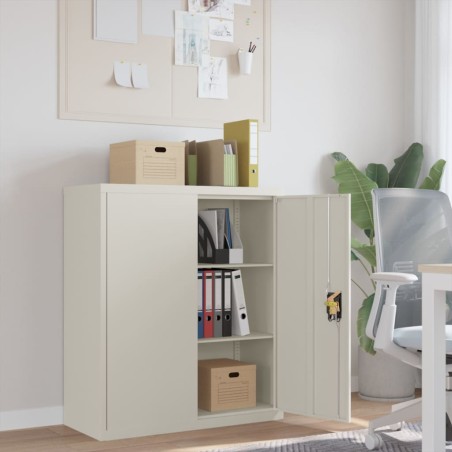 vidaXL Aktenschrank Weiß 90x40x105 cm Stahl