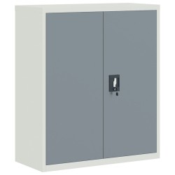 vidaXL Aktenschrank Hellgrau und Dunkelgrau 90x40x105 cm Stahl