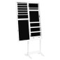 vidaXL Schmuckschrank mit Spiegel & LED-Beleuchtung Freistehend Weiß vidaXL Schmuckschrank mit Spiegel & LED-Beleuchtung Freistehend Weiß