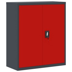 vidaXL Aktenschrank Anthrazit und Rot 90x40x105 cm Stahl