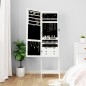 vidaXL Schmuckschrank mit Spiegel & LED-Beleuchtung Freistehend Weiß vidaXL Schmuckschrank mit Spiegel & LED-Beleuchtung Freistehend Weiß