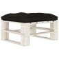 5-tlg. Garten-Lounge-Set Paletten mit Kissen in Schwarz Holz 5-tlg. Garten-Lounge-Set Paletten mit Kissen in Schwarz Holz